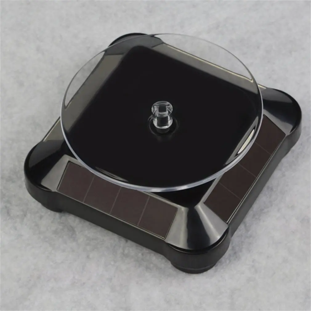 

Solar Showcase 360 Turntable Rotating Jewelry Watch Ring Phone Stand Display Organizer Holder Black White