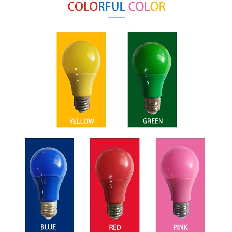 Light bulb E27 led bar light 5W 7W 9W red blue green yellow pink LED light for bar KTV party lighting