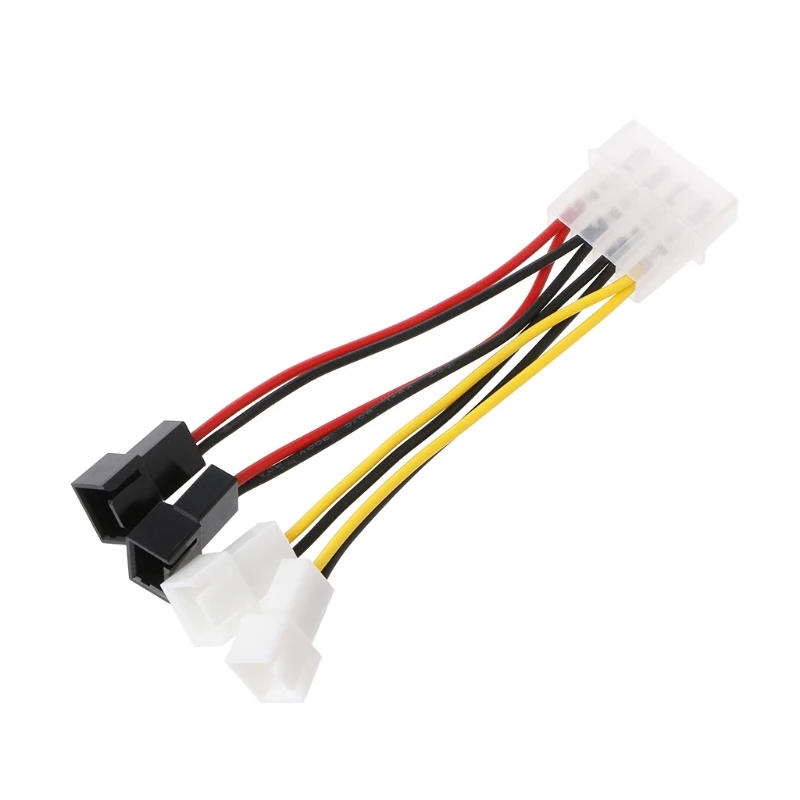 Enhance Cooling Efficiency: IDE Molex to 4x 3-Pin TX3 Fan Adapter Cable Description Image.This Product Can Be Found With The Tag Names Cheap Computer Cables Connectors, Computer Cables Connectors, Computer Office, High Quality Computer Office