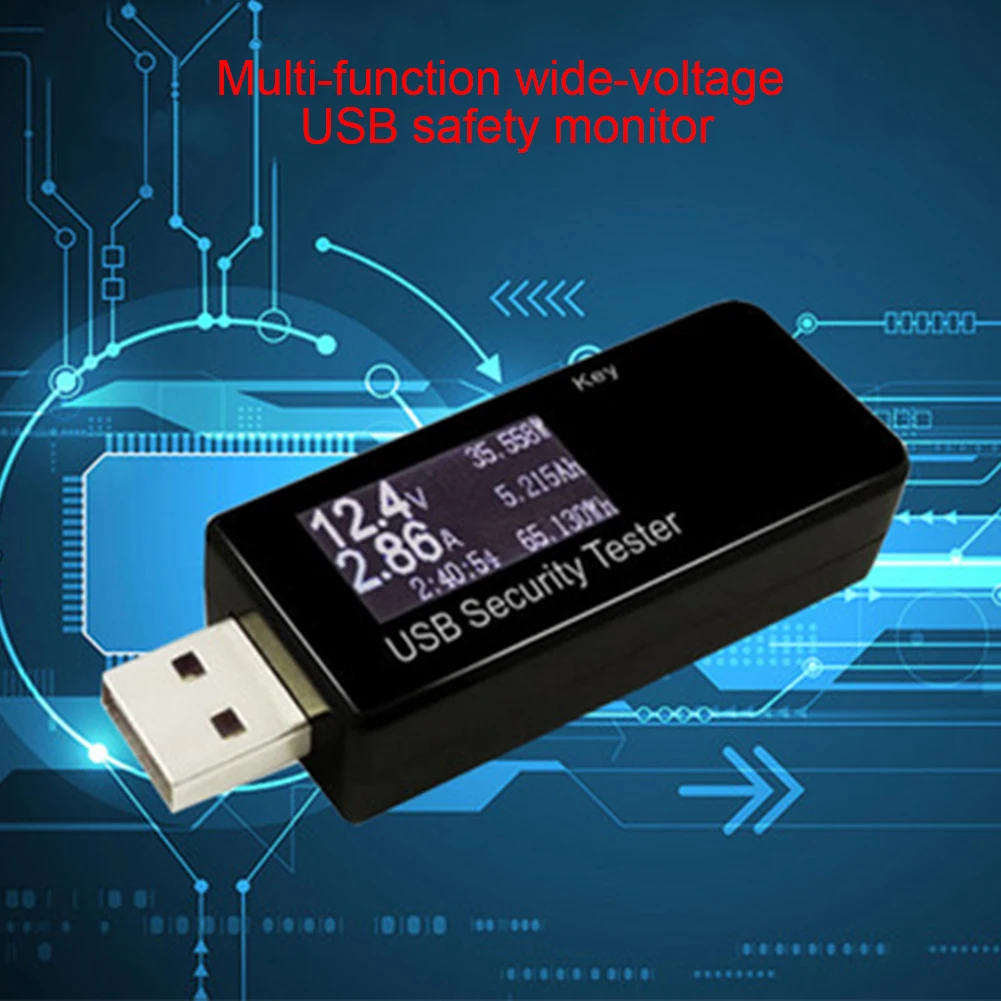 Индикатор зарядного устройства цифровой USB тестер точный измеритель напряжения тока энергии Мини ЖК-дисплей амперметр электрическое Обнаружение мощности