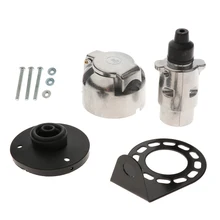Convertidor eléctrico de 7 pines, 12V, conector adaptador de enchufe de luz de remolque, cableado de 7 vías para barco, caravana, autocaravana, camión