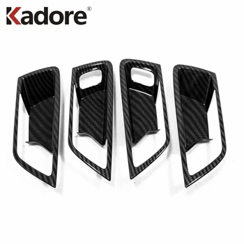 

For Ford Kuga Escape 2020 2021 Carbon Fiber Interior Door Handle Cover Molding Trims Decoration Sticker Car Auto Accessories