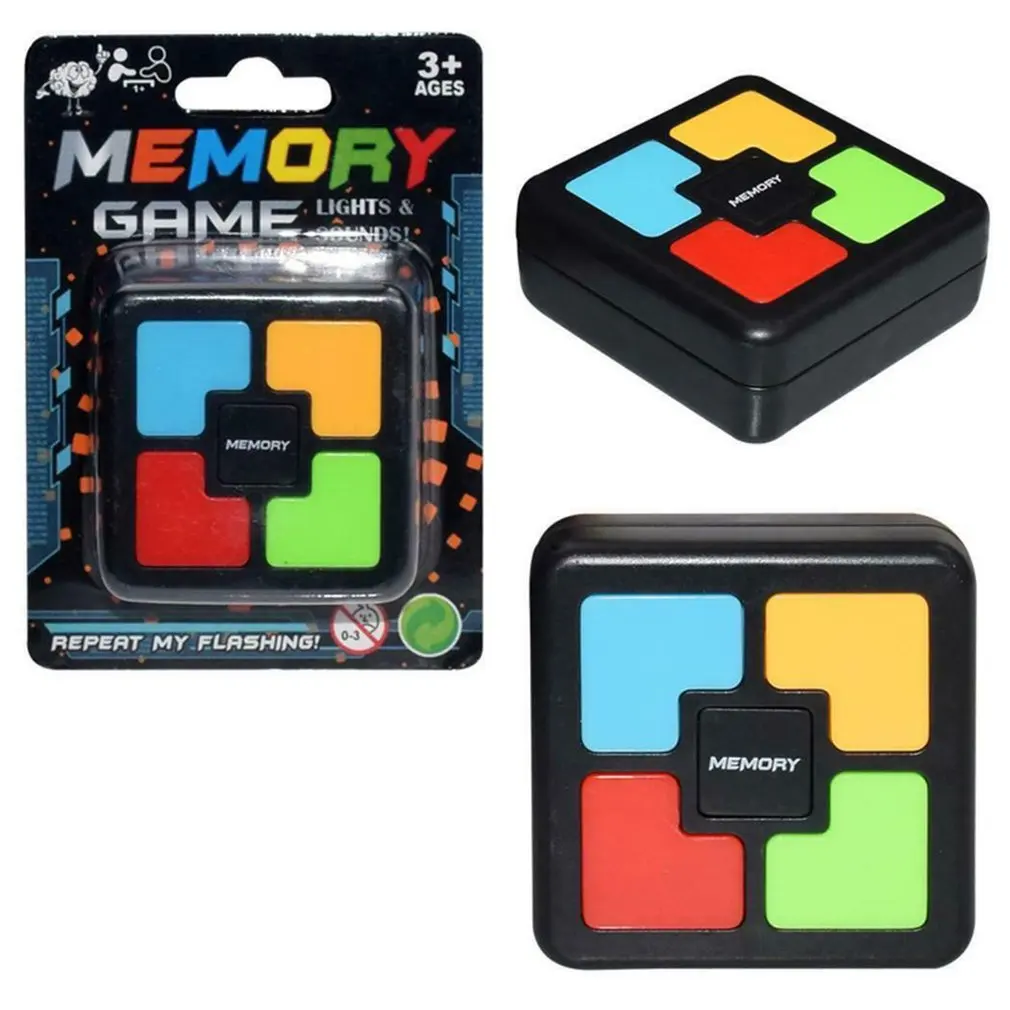 Children Puzzle Memory Game Console LED Light Sound Interactive Toy Training Hand Brain Coordination 4