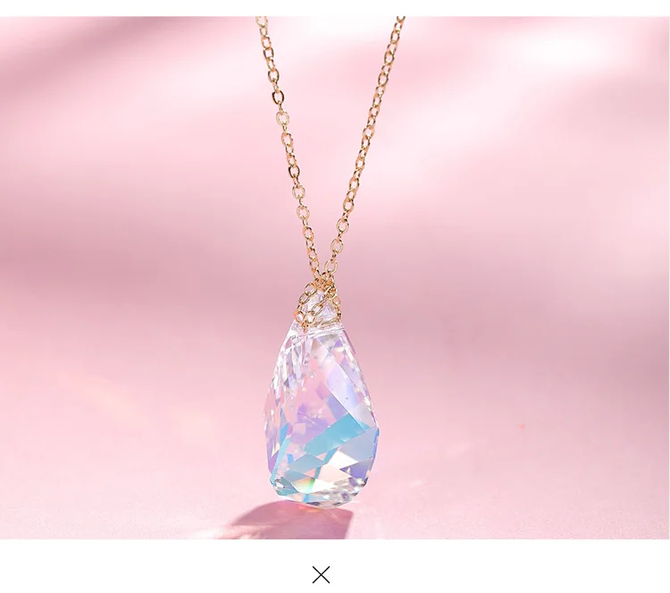 Helix кулон ожерелье Красочный бусины кристаллы от Swarovski для женщин Свадебные DIY ювелирные изделия золото серебро цвет цепи воротник