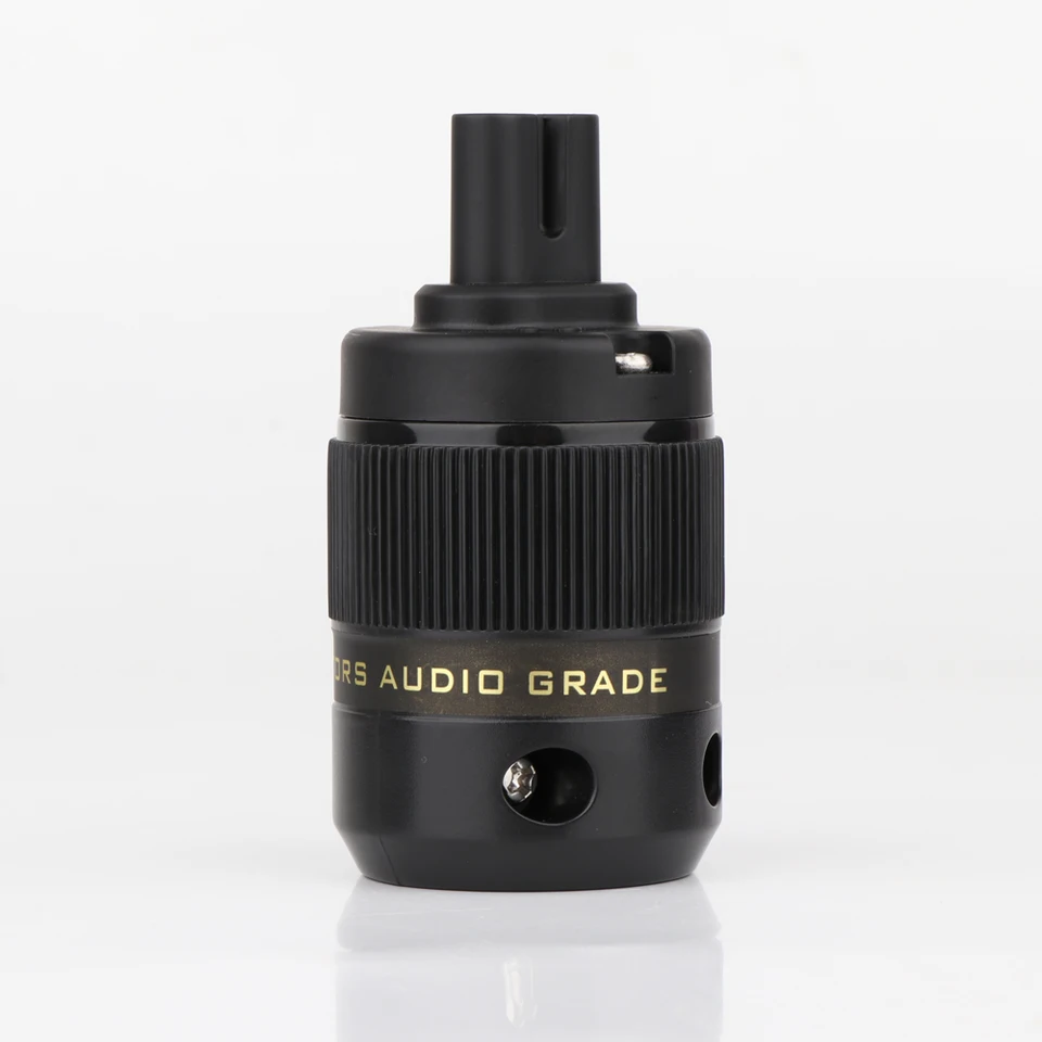Connecteur Secteur Femelle IEC C7 – Figure 8, Cuivre, Rhodium – Neuf, Pour Câble Audio