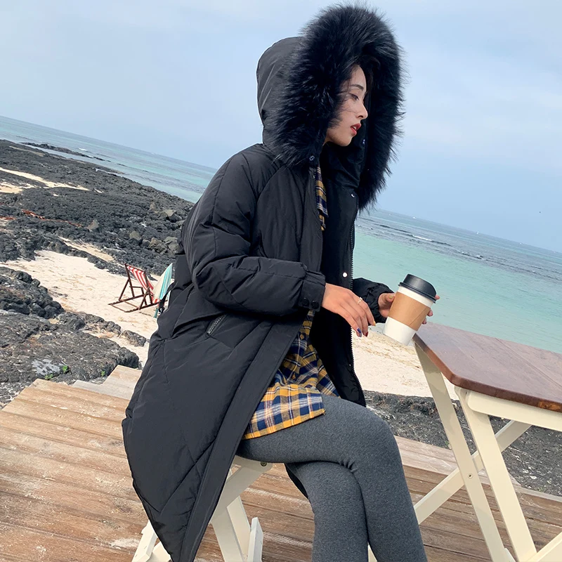 

2019 new Down cotton Jacket Women Winter Double Sided Slim down cotton coat Single Breasted Parkas