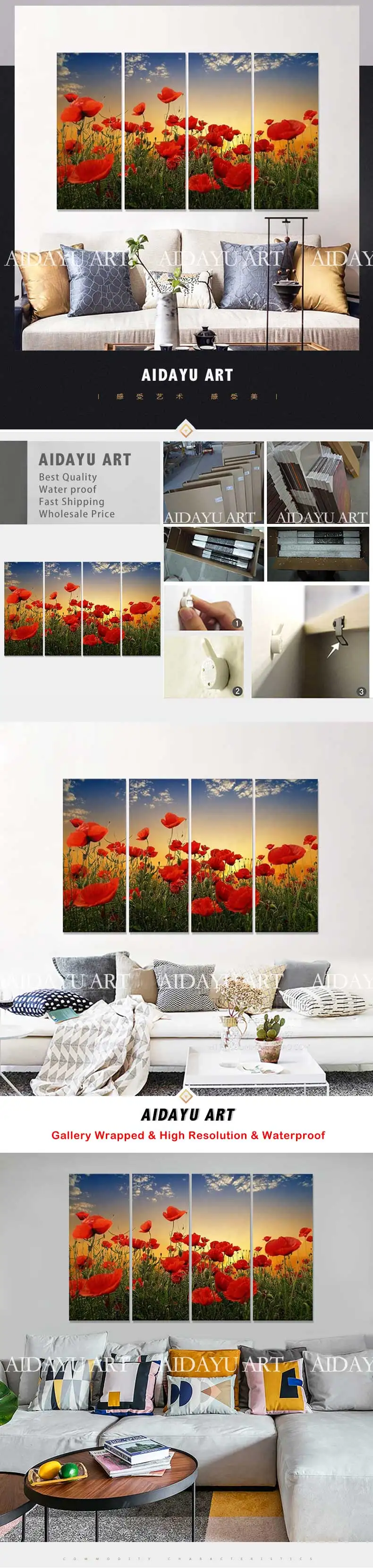 Обрамленная картина написанная в стиле модерн, печать на холсте Wall art Для Офис украшен растягивается готовы повесить