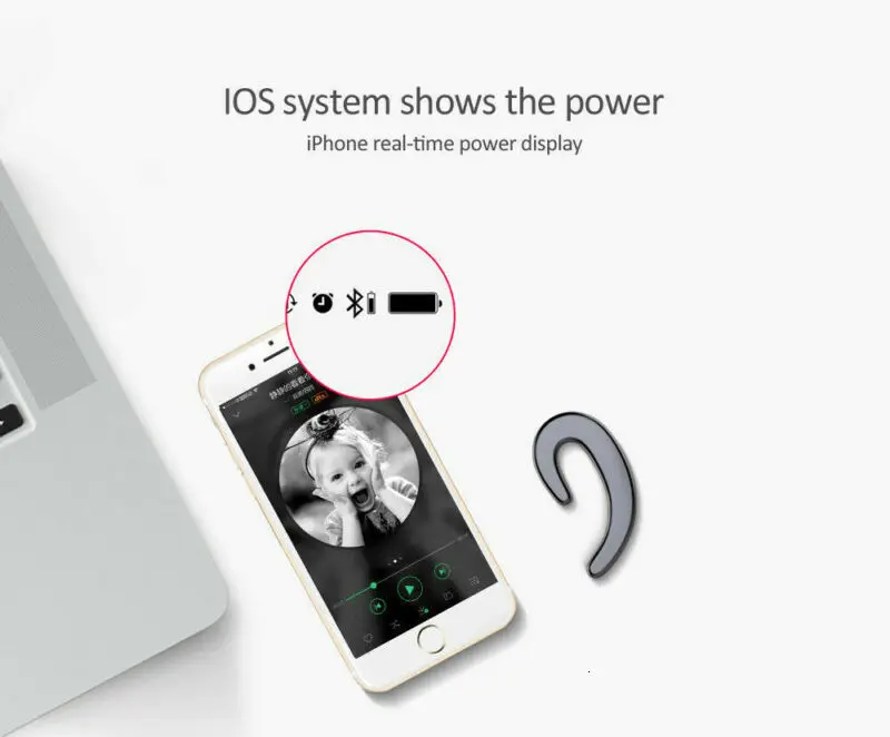 Интеллектуальные наушники с костной проводимостью, Bluetooth 4,2, беспроводные наушники, Автомобильная гарнитура, ушной крючок с микрофоном для смартфона