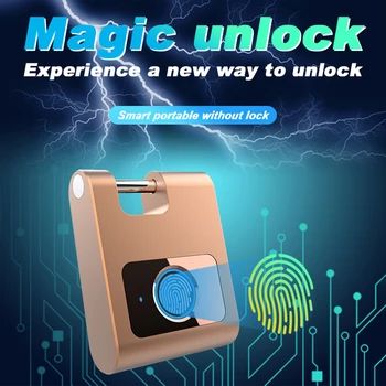 

Bluetooth Fingerprint Smart Lock Convenient Practical User-friendly Design Home Luggage Warehouse Door Electronic Padlock