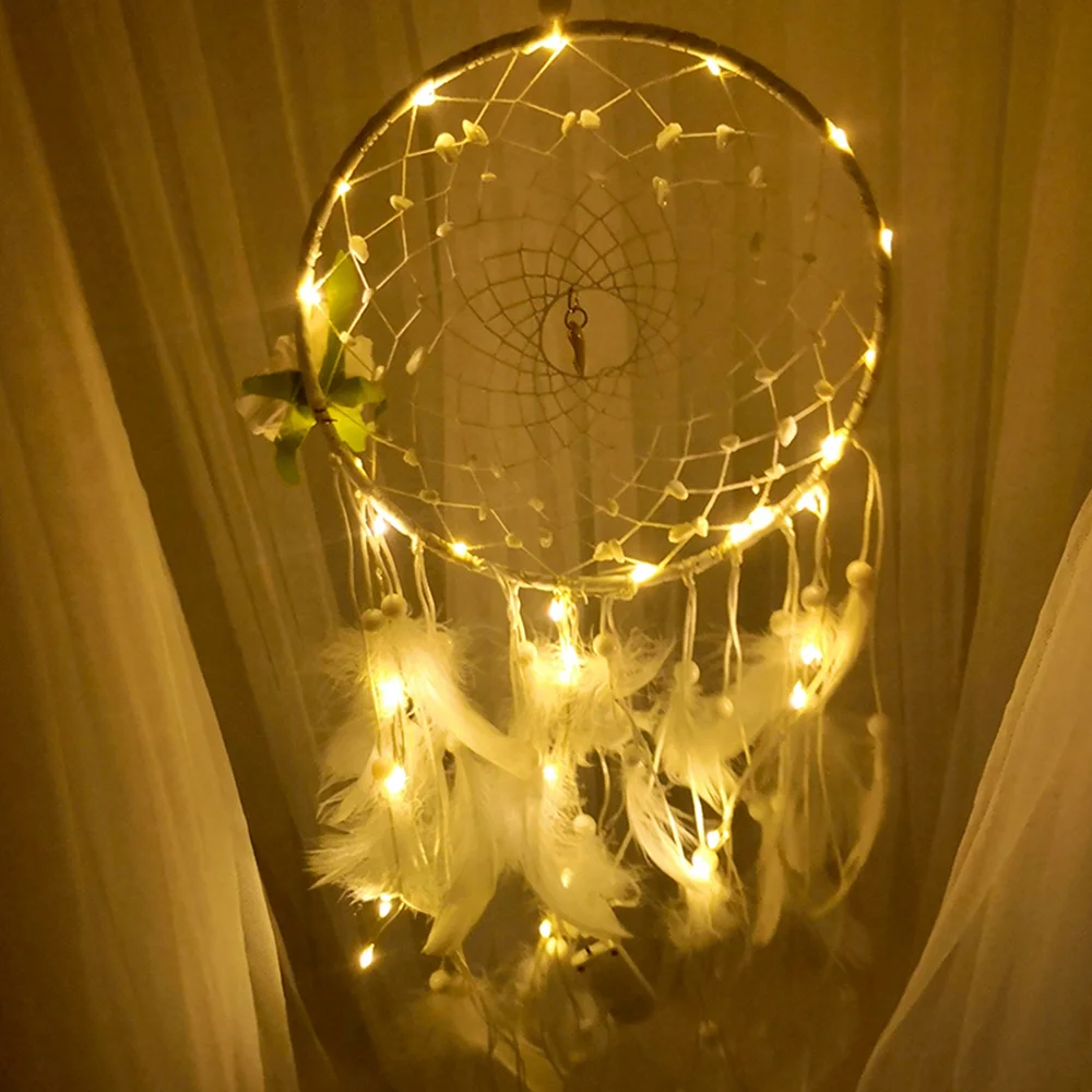Сеть Ловца снов Wind Chime Ловец снов современная мода светодиодный светильник рождественские украшения для поделок окна автомобиля орнамент