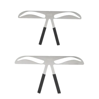 

2 Pcs Eyebrow Stencil Ruler for Eyebrows Enhancer Permanent Tattoo Eye Brow Tools, B & C