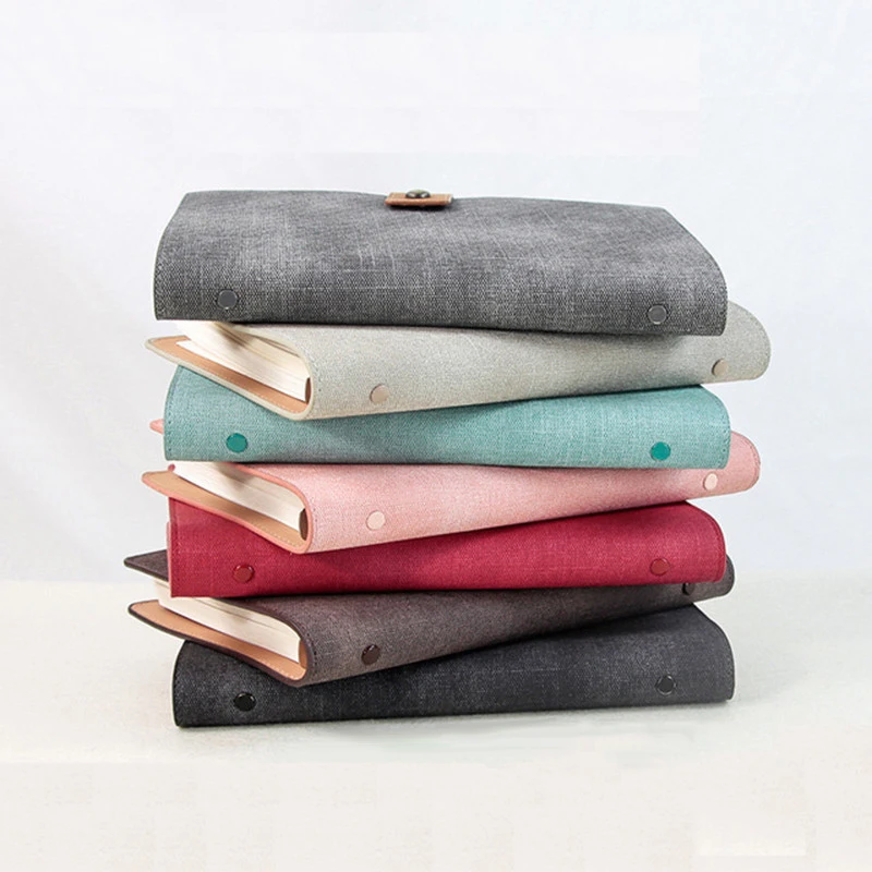 

Soft Cover Denim Canvas A5 Binder Notebook Business Office Daily Work Notebooks Personal Diary School Supplies Stationery Gifts