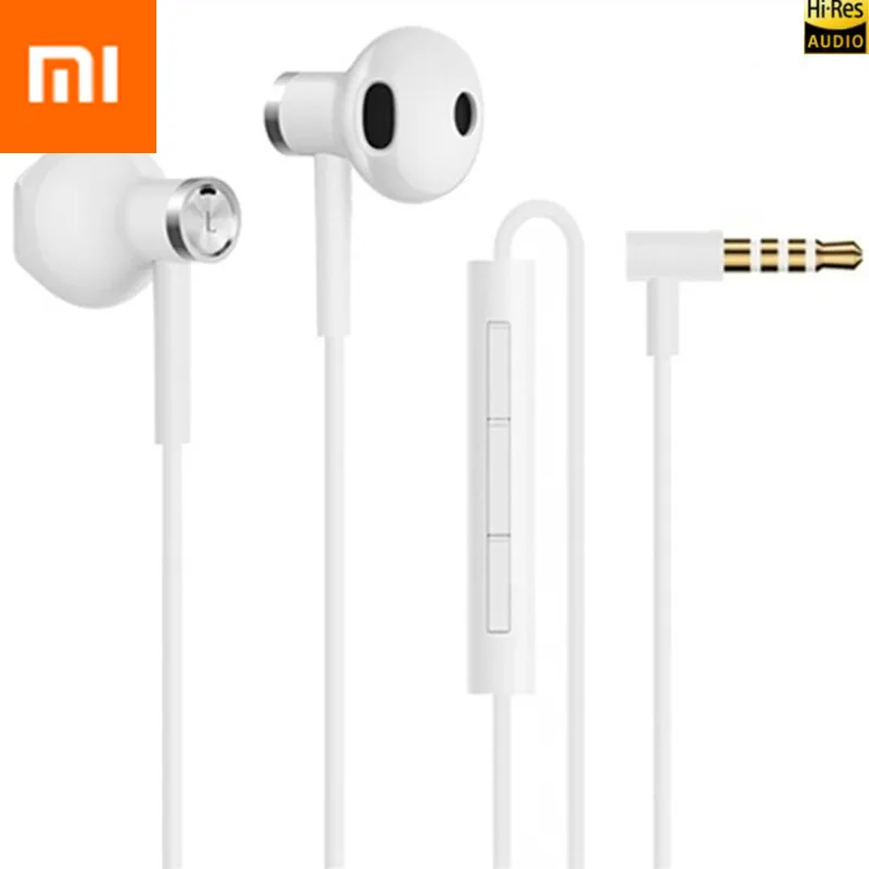 Xiaomi-auriculares Mi Dual Driver de 3,5mm, cascos de Audio de alta resolución con micrófono para Mi 9T Pro Note 10 CC9 CC9E A3 Redmi K20 Pro 8