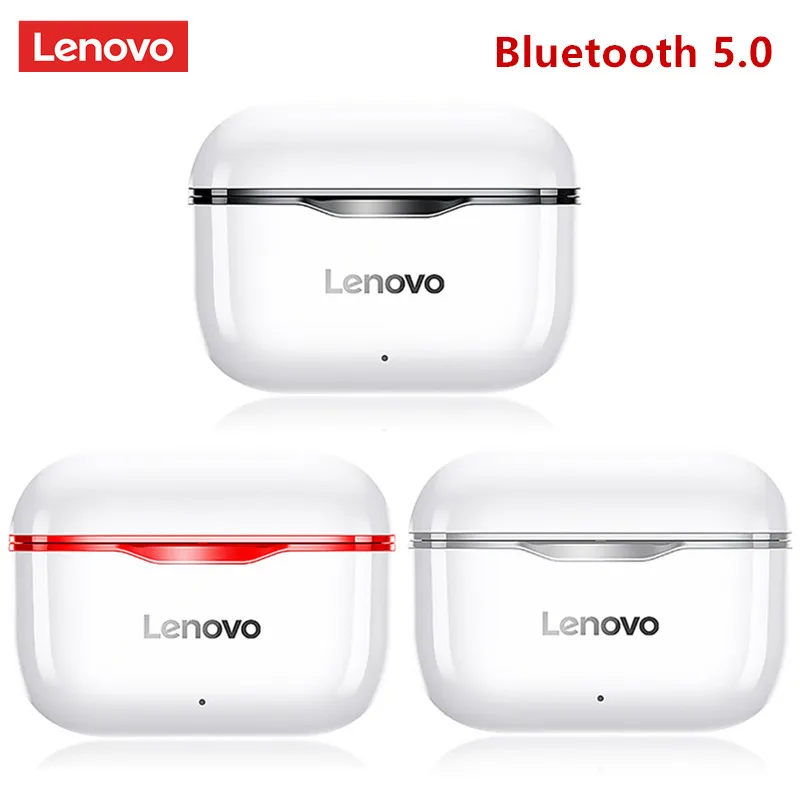 Earphone Bluetooth Bass Lenovo Lp1 Noise-Reduction Tws Wireless Touch-Control Dual-Stereo