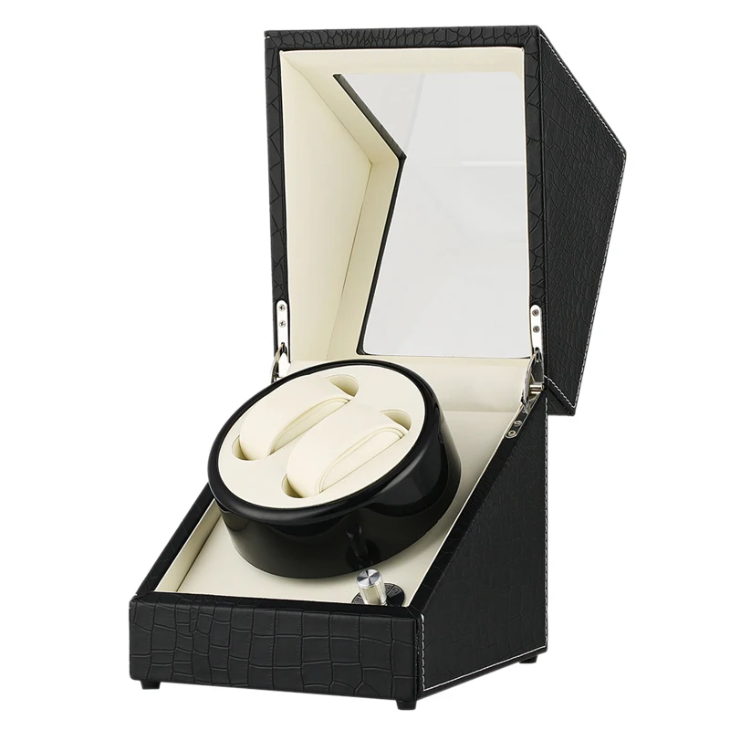 

Five-Speed Adjustment Automatic Mechanical Watch Winder Carbon Fiber Double Watch Winding Box Quiet Motor Watches Storage Box