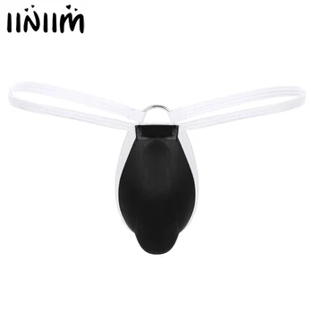 

iiniim Mens Low Rise Panties U Shape Bulge Pouch T-back Athletic Supporters Jockstraps Hot Thong Briefs Gay Sexy Underwear