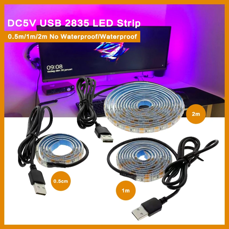 Светодиодная лента 5 В USB 2835 RGB 1 м 2 3 | Лампы и освещение