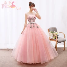 Пышные платья без рукавов 15 вечерние платья с очаровательными аппликациями Vestido, платья большого размера Vestidos De 16 Anos