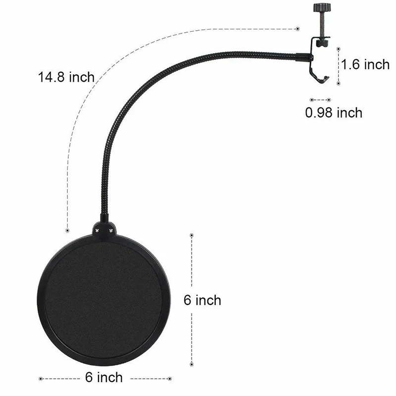 New Hot Double Layer Microphone Blowout Prevention Net Cantilever Bracket All-Round Adjustment