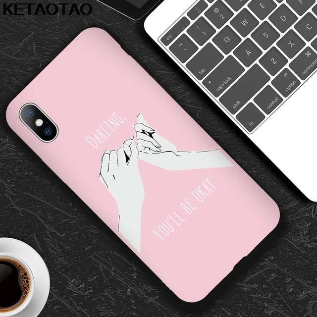 Чехол для телефона KETAOTAO с изображением сердца для iPhone 4S, SE, 5C, 5S, 6 s, 7, 8 Plus, X, XS, XR, 11 Pro, чехол из мягкого ТПУ, резины, силикона - Цвет: Коричневый