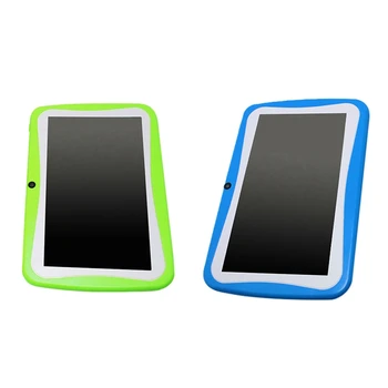 

2 Pcs 7 Inch Kids Tablet Android Dual Camera Wifi Education Game Gift for Boys Girls, Eu Plug (Blue & Green)
