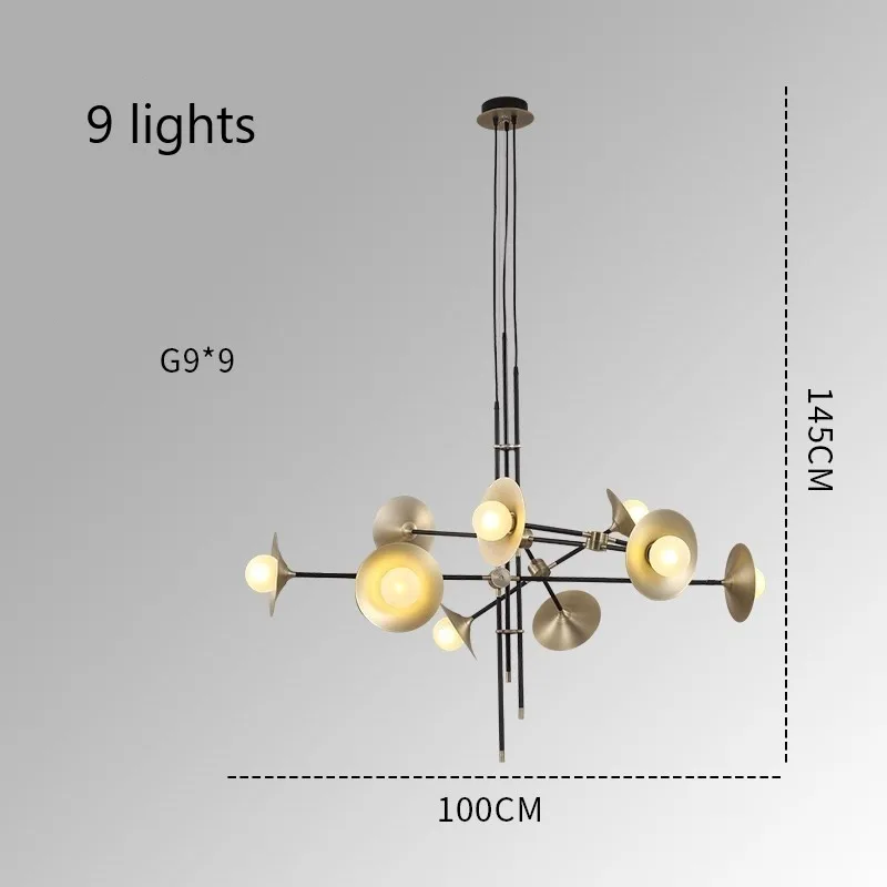 Постмодерн, Скандинавский дизайн, Iorn Art, подвесной светильник, для гостиной, спальни, люстра, освещение для дома, Декор для дома, светодиодные подвесные лампы - Цвет абажура: 9 lights