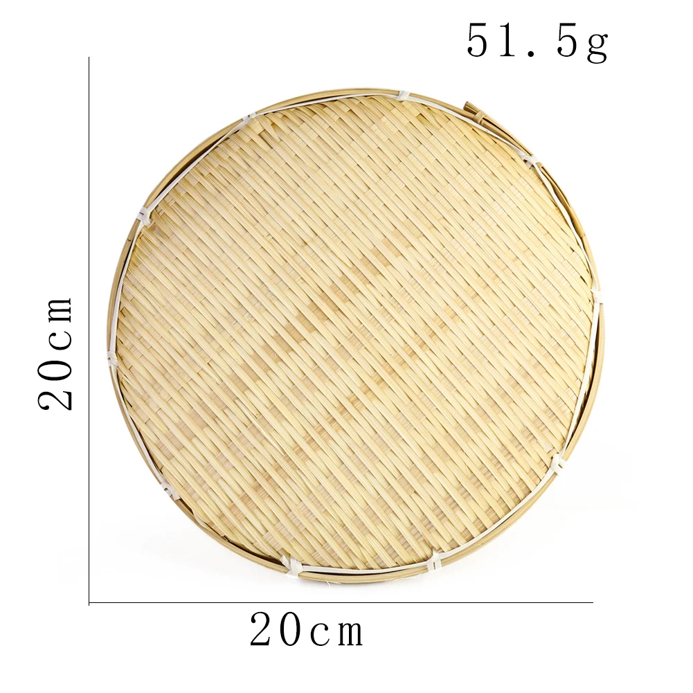 Handmade Bamboo Woven Fruit Basket Creative Household Storage Basket Refreshment Tray Kitchen Dishes Bamboo Sieve for Drying Tea 6
