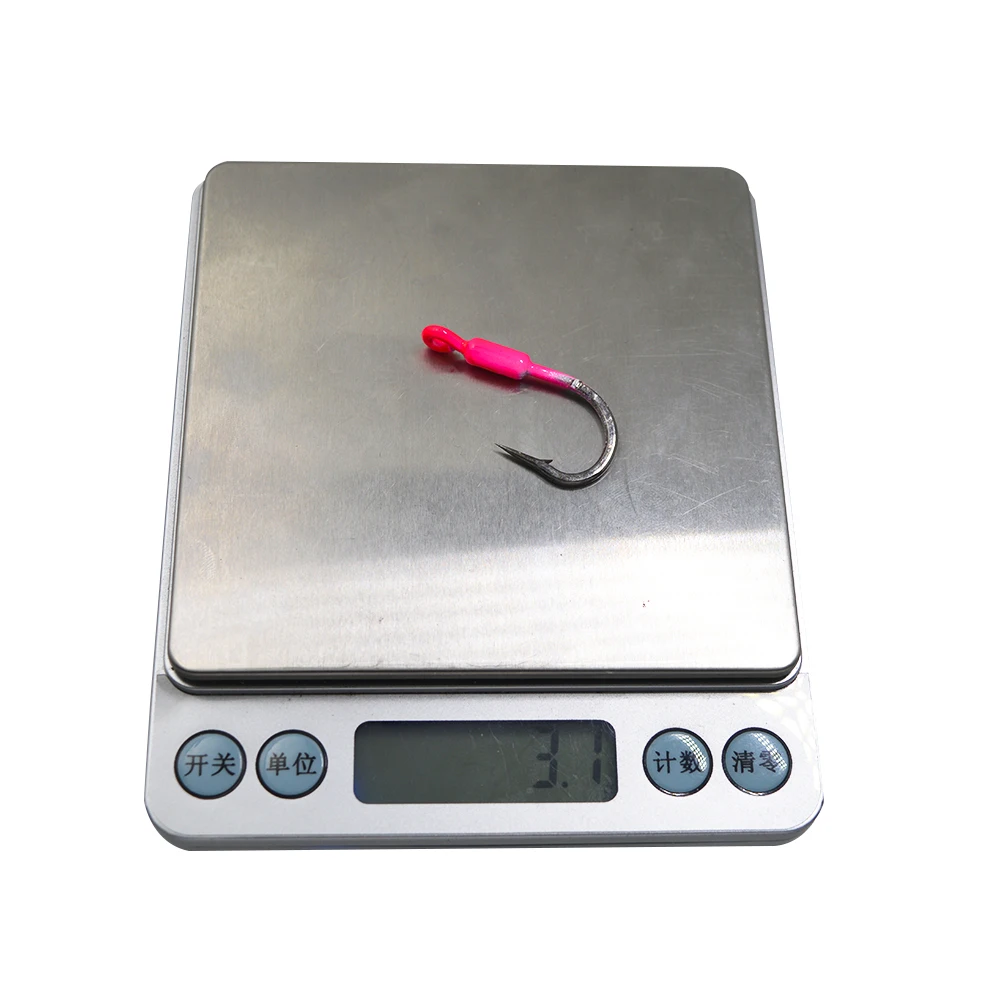 40pcs Snapper Jig Weighted Hooks 3g White/Pink/Yellow/Chartreuse Fishing Hooks 6