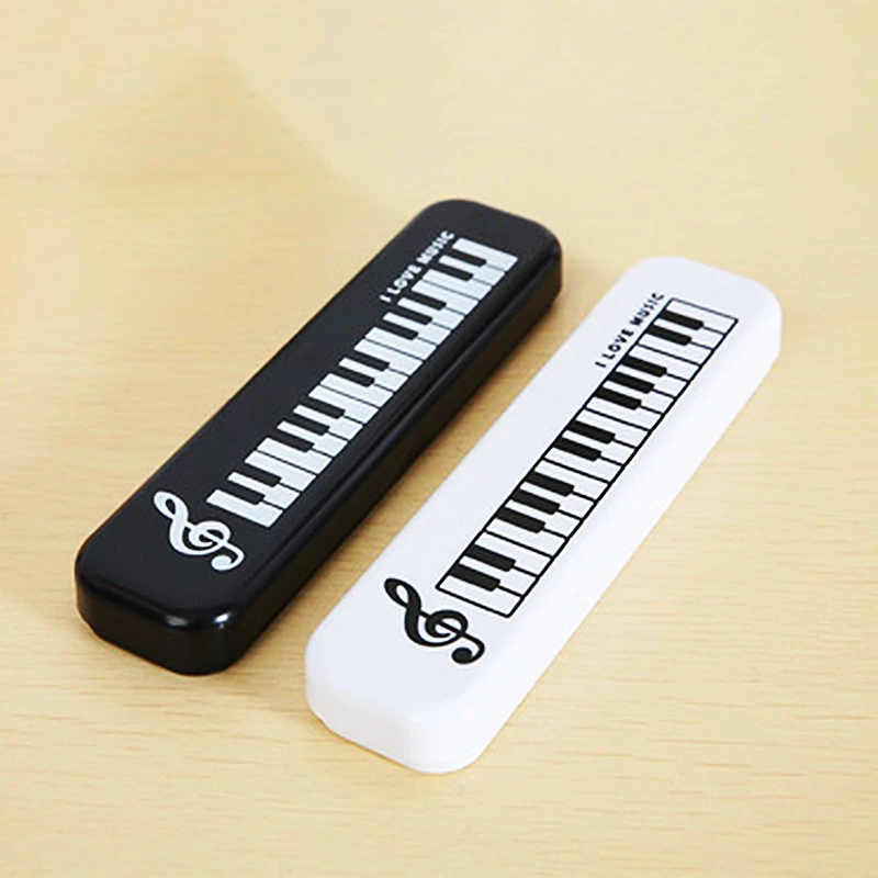Estuche de lápices con notas musicales creativas para niños, mini Teclado de piano simple, agudos tacos, caja de papelería para estudiantes, regalos la escuela y la escolares| - AliExpress