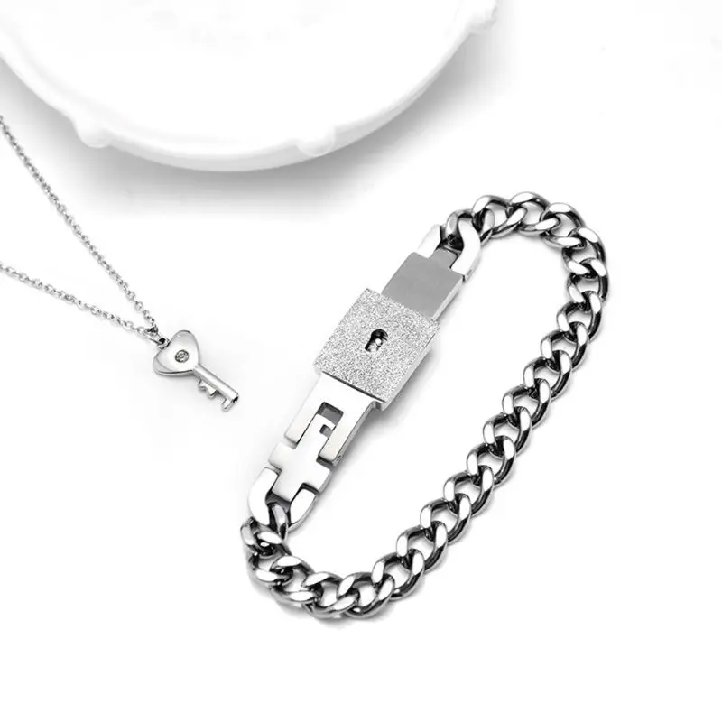Cheap Fashion Simple Couple Bracelet Key Set Love Lock Bracelet Jewelry |  Joom