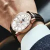 JSDUN Men Mechanical Watch Top Brand Luxury Automatic Watch Leather Waterproof Sports Moon Phase Wristwatch relogio masculino ► Photo 3/6