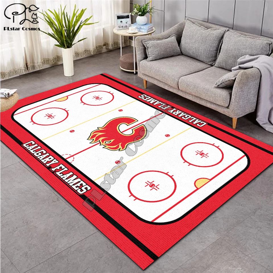 ice hockey carpet Anti-Skid Area Floor Mat 3D Rug Non-slip Mat Dining Room Living Room Soft Bedroom Carpet style-03
