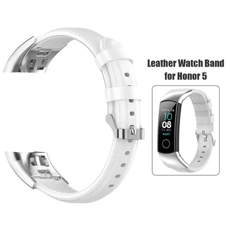 Кожаный сменный Ремешок Браслет для HUAWEI Honor Band 5 CRS-B19S 4 стандартные CRS-B19 аксессуары