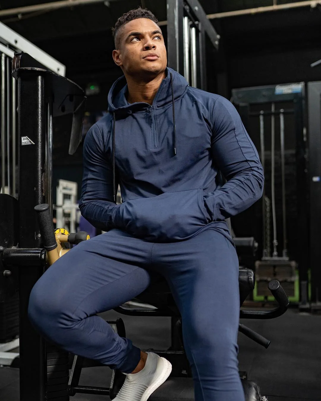 

Fitness Suit Male Autumn and Winter Trend Hoodie Men Pullover Fitness Sports Jackets 4 Color Selectable Manufacturers Direct Sel