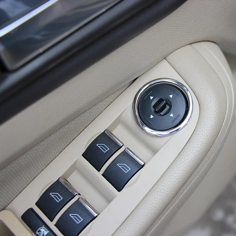 5 шт. кнопки для подъема окон автомобиля хромированные кольца с блестками