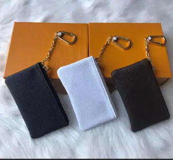 

5 Colors Luxury Designer Mini Zippy Pocket Key Chain Coin Purse Pouch Louie Genuine Leather Lining vuiton AAA grade High Quality