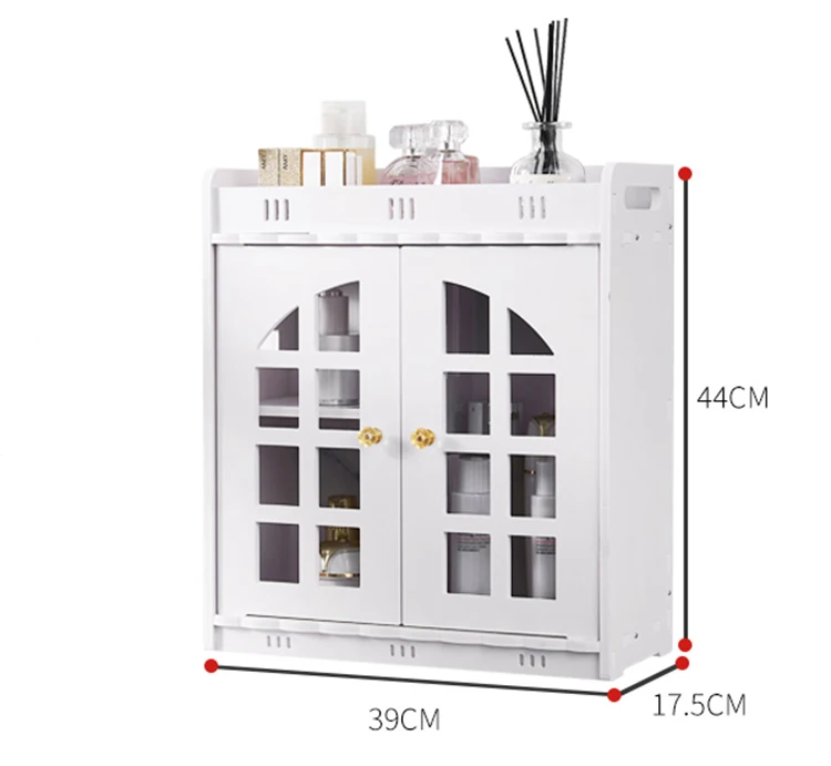 Bathroom Cabinet Wall Mounted Bathroom Toilet Storage Cabinet  Shelf Cosmetic Storage Rack Wood-Plastic Cupboard