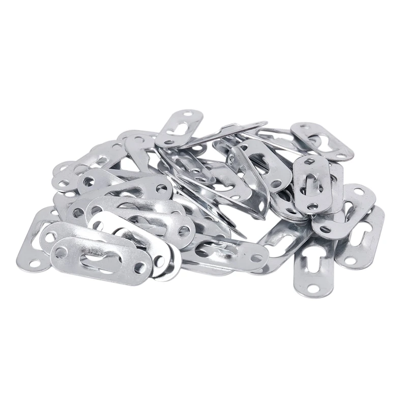 Glass Mirror Picture 4mm Mounting Hole Hanging Plate Bracket 50 Pcs