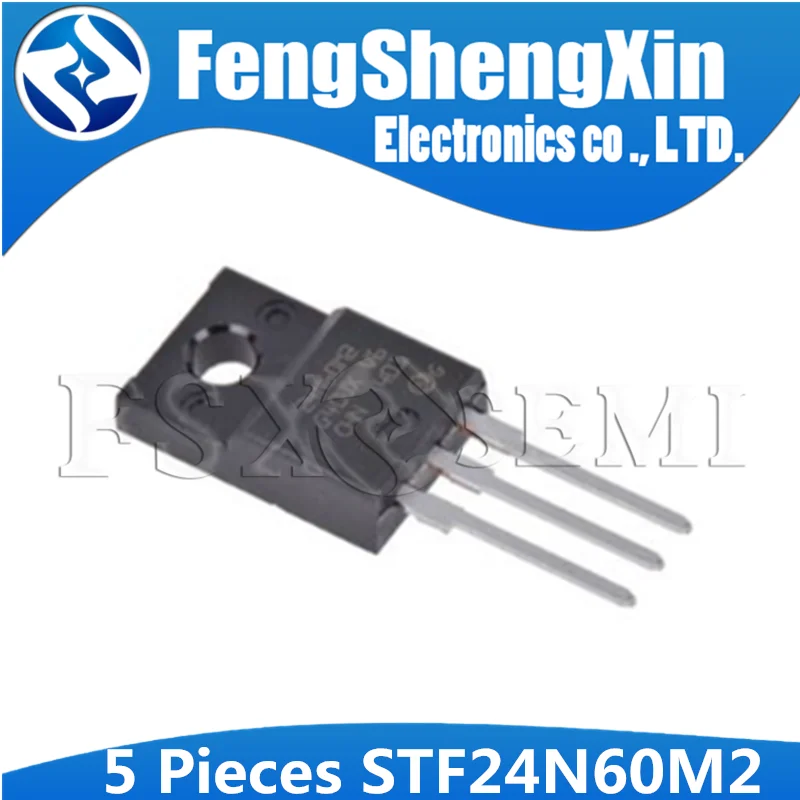 5 шт. STF24N60M2 TO-220F 24N60M2 TO220F 24N60C3 STF24N60 24N60 24A 600V TO-220 Power MOSFET | Электронные компоненты и