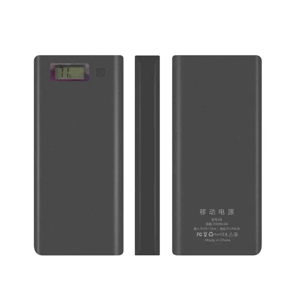 Портативное зарядное устройство чехол для батареи DIY 8x18650 Блок питания корпус с двойным usb-портом для зарядки