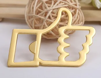 

10Pcs/lot Gold Wedding Favors of Like For Love Thumbs Up Bottle Opener Wedding Gift and Bridal shower party decorations