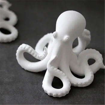 

Dull Polish White All Porcelain Unglazed Octopus Modelling Ceramics Ornaments Birthday Gift Home Decorations Art&Craft X5630