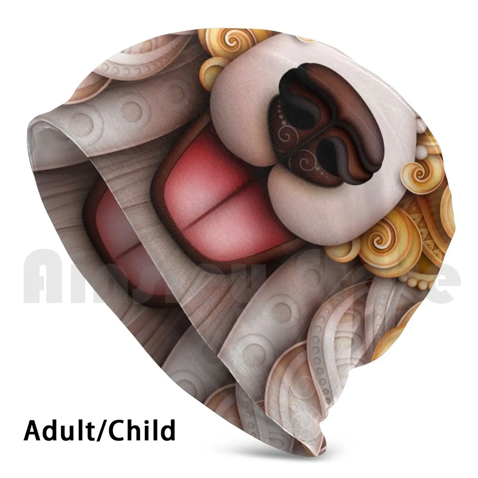 Divertente Papillon Ritratto Berretti Cappello Lavorato A Maglia Hip Hop Face Dog Puppy Animal Papillon Spaniel Pattern Ornament