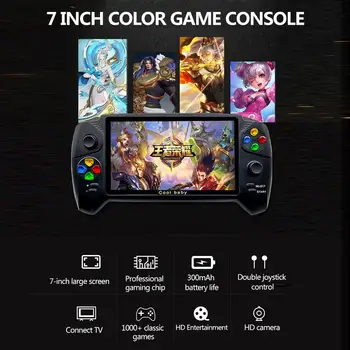 

2020 New Handheld Game Console RetroPSP 7 Inch GB TV Game Player for Family Dual Players Support MP3 MP4