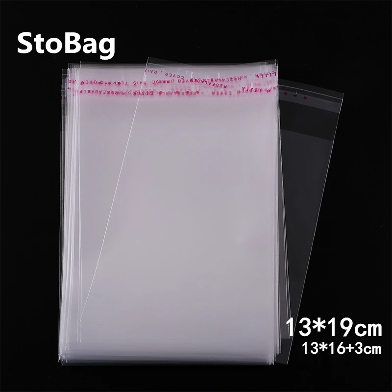 StoBag 200 шт. 13*19 см прозрачный самоклеющийся пакет boppbags полиэтиленовые пакеты для