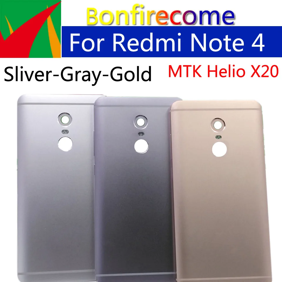 Note4 Battery Back Cover For Xiaomi Redmi Note 4 Back Battery Door Rear Housing Cover Case Chassis Shell replacement