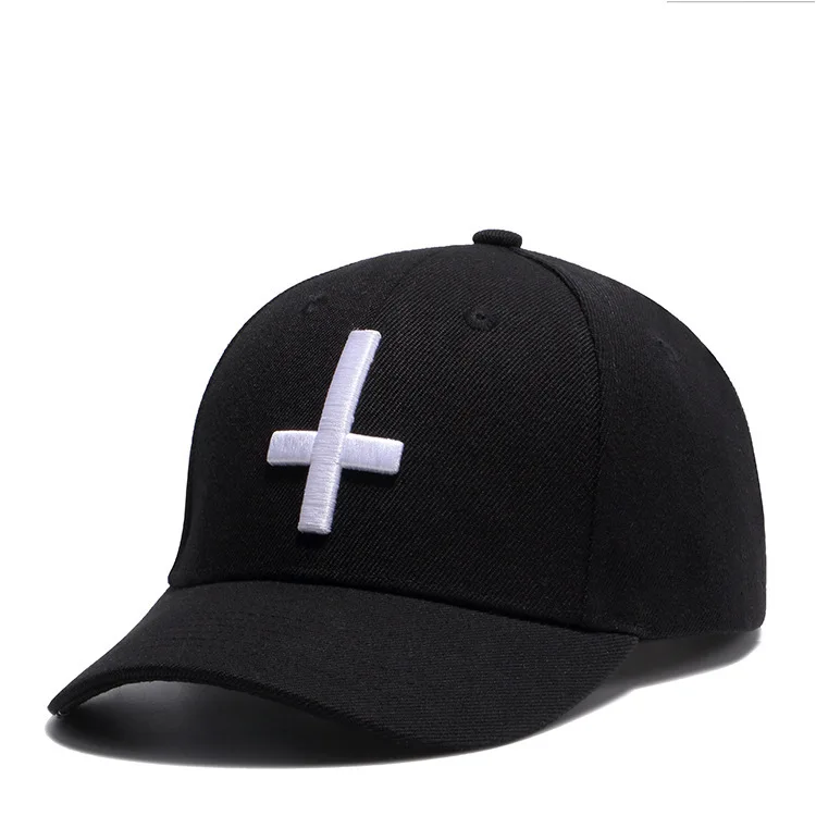 

High Quality Cross Baseball Caps for Men Women Black Summer Outdoor Leisure Hat