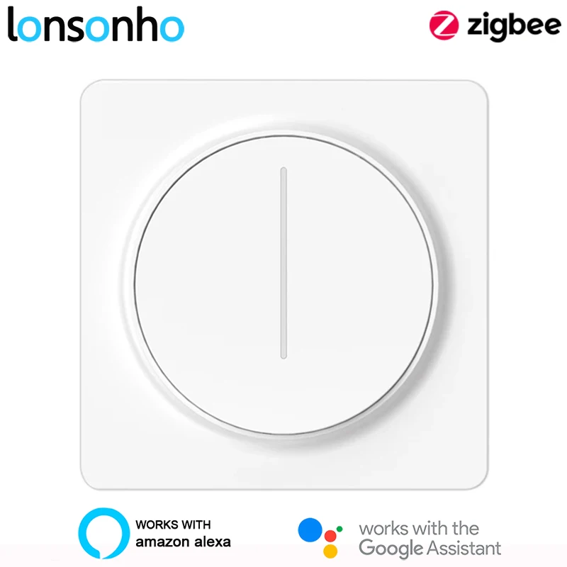 

Lonsonho Tuya Zigbee умный сенсорный диммер переключатель ЕС Великобритания 220 В Автоматизация умного дома совместимый Zigbee2MQTT Alexa Google Home