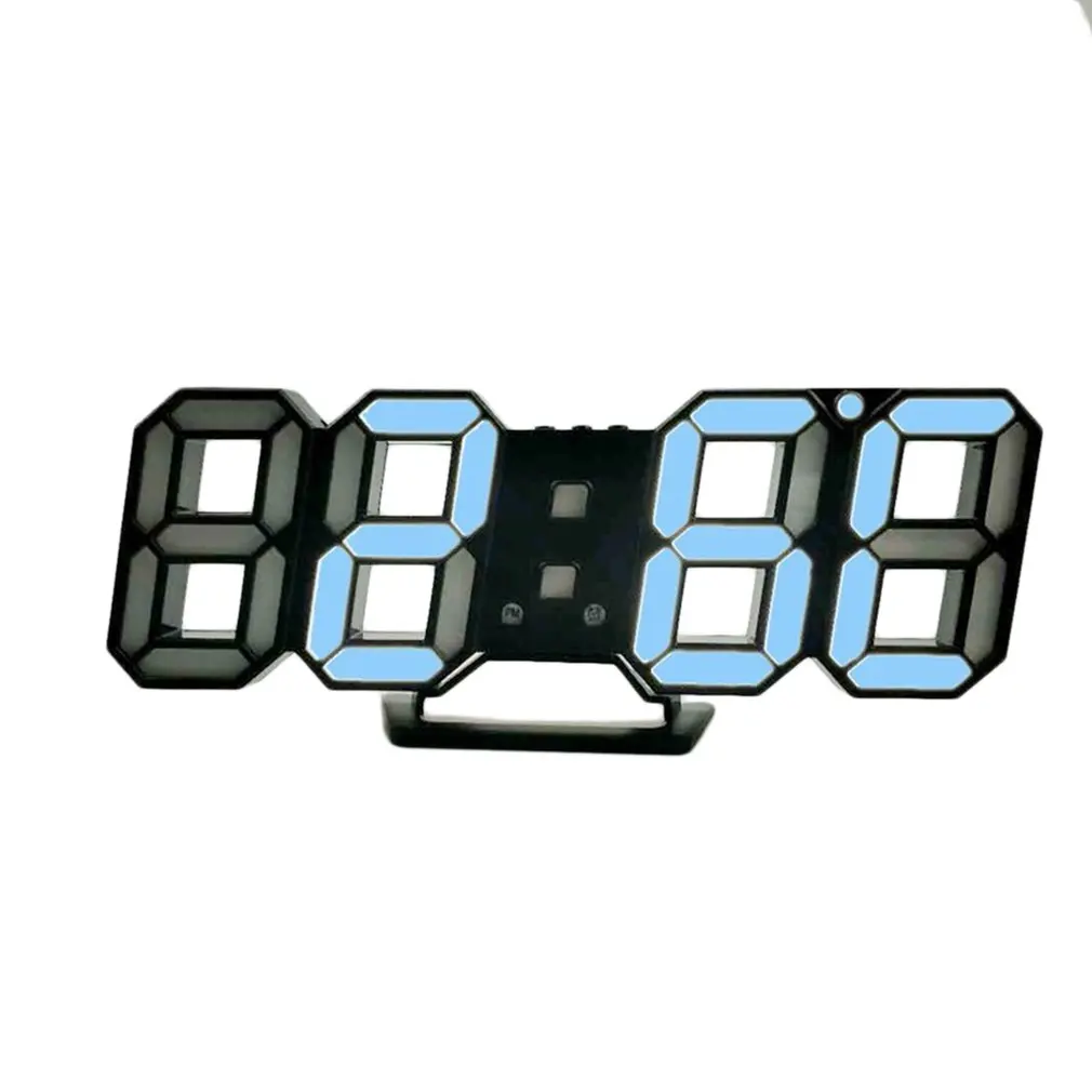 3D светодиодный дисплей цифровые настенные часы электронные современный дизайн Простые Модные настенные часы с usb-разъемом настенные часы стерео часы - Цвет: 8