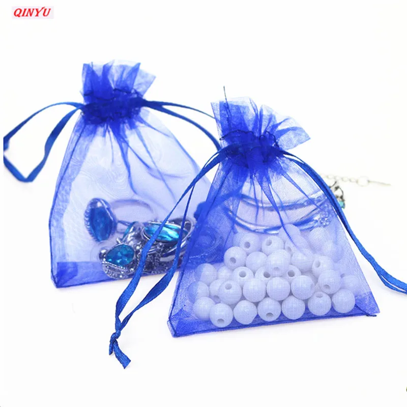 50 개/몫 도매 organza 가방 10x15cm drawable 웨딩 포장 선물 가방 파티 쥬얼리 가방 파우치 5z